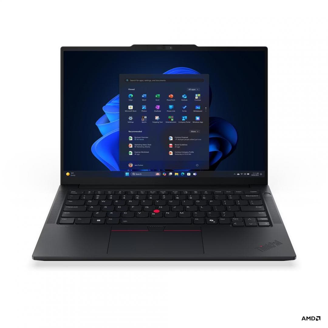 Laptop Business Lenovo ThinkPad E14 Gen 7, cu procesor AMD Ryzen 7 250, 14'' IPS, 16 GB DDR5, 512 GB SSD, AMD Radeon 780M, Fr OS