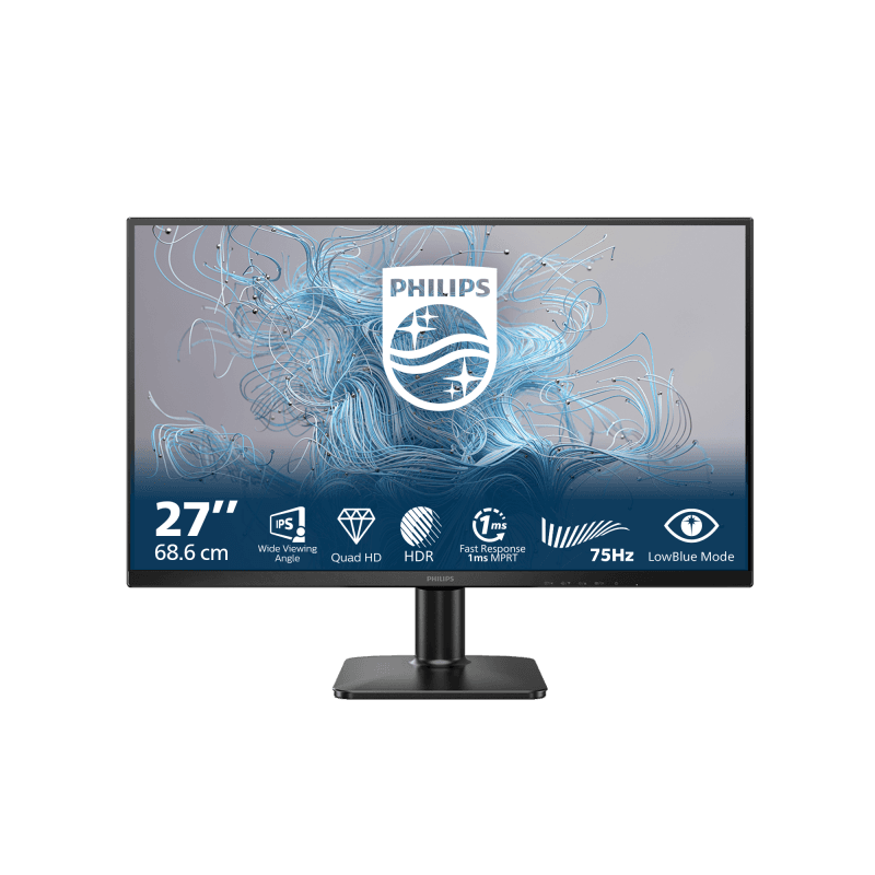 Monitor Philips 27" 27E2N1500L/00, Diagonal (inch): 27, Diagonal (cm): 68, Aspect ratio: 16:9, Panel: IPS, Resolution: 2560x1440, Refresh Rate: 75Hz, Response time GtG: 4ms, Brightness (max): 300 cd/m², Contrast (static) : 1000:1, Contrast (dynamic): Mega Infinity DCR, Viewing angle: 178/178, Color