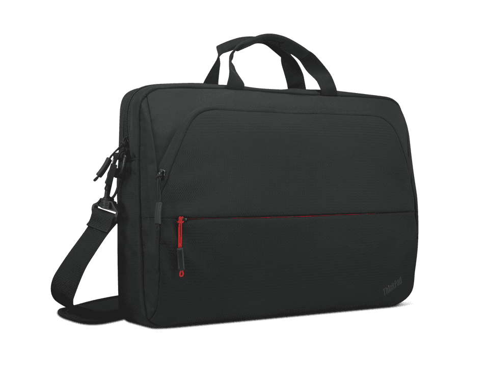 Lenovo ThinkPad Essential 16-inch Topload (Eco), Two main compartments, including a dedicated padded PC pocket, designed to fit Lenovo ThinkPad laptops up to 16", Two additional front zip pockets for quick accessory access, Removable, adjustable shoulder strap for added comfort while carrying