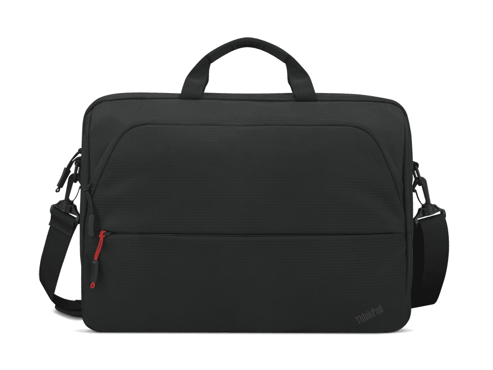 Lenovo ThinkPad Essential 16-inch Topload (Eco), Two main compartments, including a dedicated padded PC pocket, designed to fit Lenovo ThinkPad laptops up to 16", Two additional front zip pockets for quick accessory access, Removable, adjustable shoulder strap for added comfort while carrying