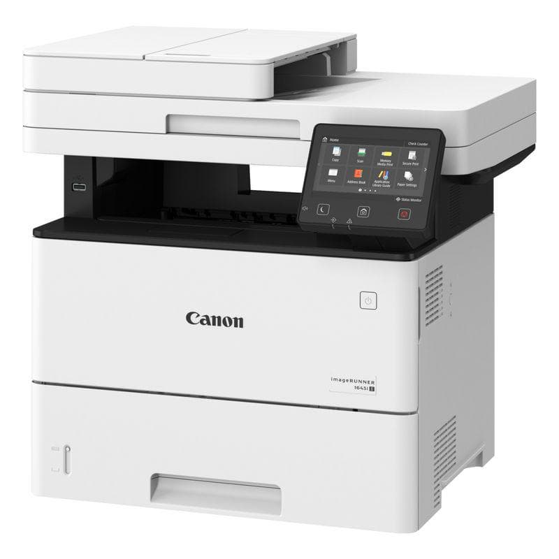 Multifunctional laser mono Canon Image Runner 1643I II, dimensiune A4 (Printare, Copiere, Scanare), viteza 43 ppm, duplex, rezolutie max 1200x1200dpi, memorie 1GB RAM, processor: 800 Mhz x 2, alimentare hartie standard 650 coli, max 2300 coli, UFR II, PCL6, PCL5, Adobe® PostScript® 3,imprimare de pe