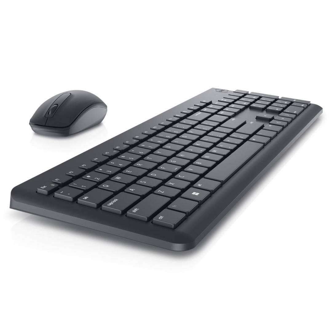 Dell Kit Mouse and Keyboard KM3322W Wireless, QWERTZ Romanian Layout, Device Type: Keyboard and mouse set, Wireless Receiver: USB wireless receiver, Connectivity Technology: Wireless, Interface: 2.4 GHz, Keyboard: Adjustable Height: Yes, Hot Keys Function: Volume, mute, Keyboard Technology: Plunger