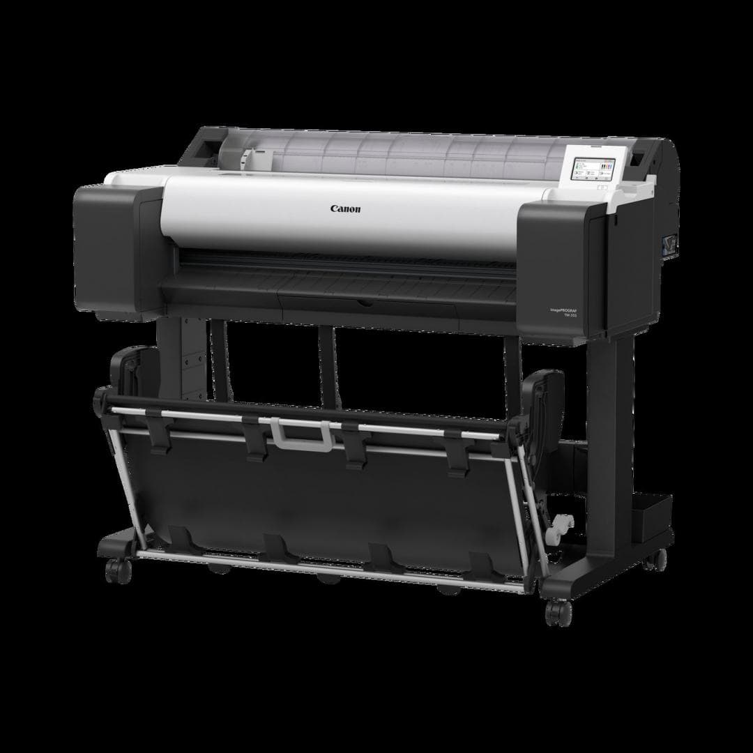 Plotter Canon imagePROGRAF TM-350 36"(914mm), format A0, 5 culori, rezolutie max 2400x1200dpi, memorie 2GB, limbaje de imprimare: HP-GL/2, HP RTL, JPEG (Ver. JFIF 1.02), CALS G4 (submission via FTP only), Display LCD 4.3", interfata: USB 2.0, Ethernet, WIFI, consumabile: M:PFI-321(300ml) /