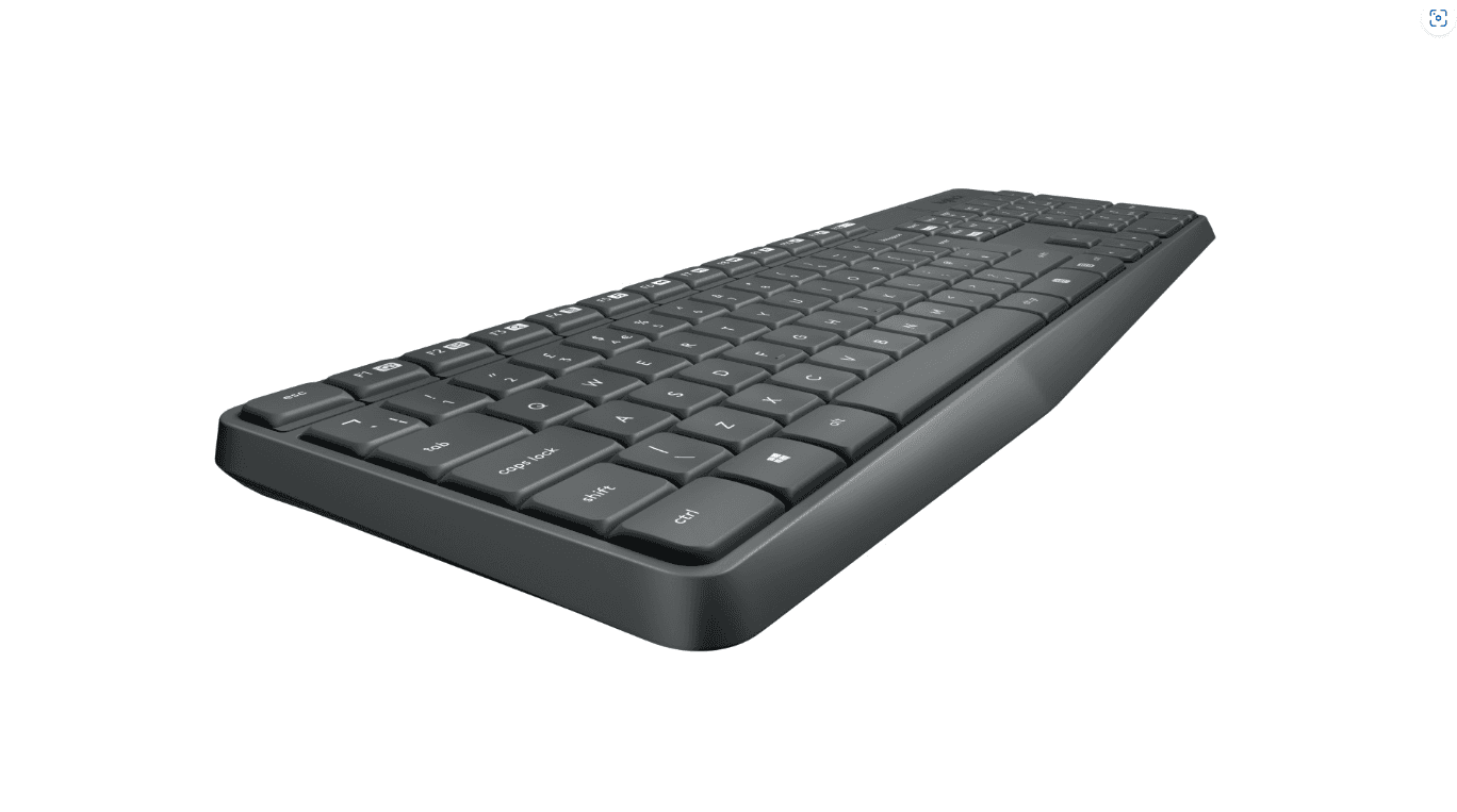 Kit Tastatura + mouse wireless Logitech MK235, interfata USB, distanta de operare pana la 10m, 100 taste, rezolutie mosue 1000 DPI, gri