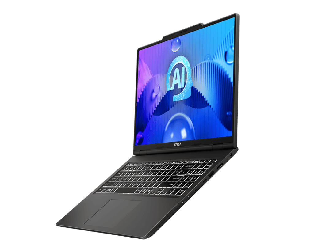 Laptop Consumer MSI Venture 16 AI, cu procesor Intel Core Ultra 7 155H, 16'' OLED 2K 120Hz, 16 GB DDR5, 512 GB SSD, Intel Arc Graphics, Fr OS