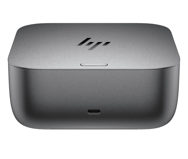 HP Dock Thunderbolt 4 Ultra G6 180W, Porturi: 2x USB Type-C (up to 15W USB Power Delivery)/  1x USB Type-C 10Gbs (USB Power Delivery, DisplayPort™ 1.4)/ 1x TB4 Type-C 40Gbs/ 3x USB Type-A 10Gbs/ 2x USB Type-A 5Gbs/2x DisplayPort 1.4/ 1x RJ-45/ 1xHDMI 2.1, Dimensiuni: 12.1 x 12.1 x 4.95 cm, Greutate