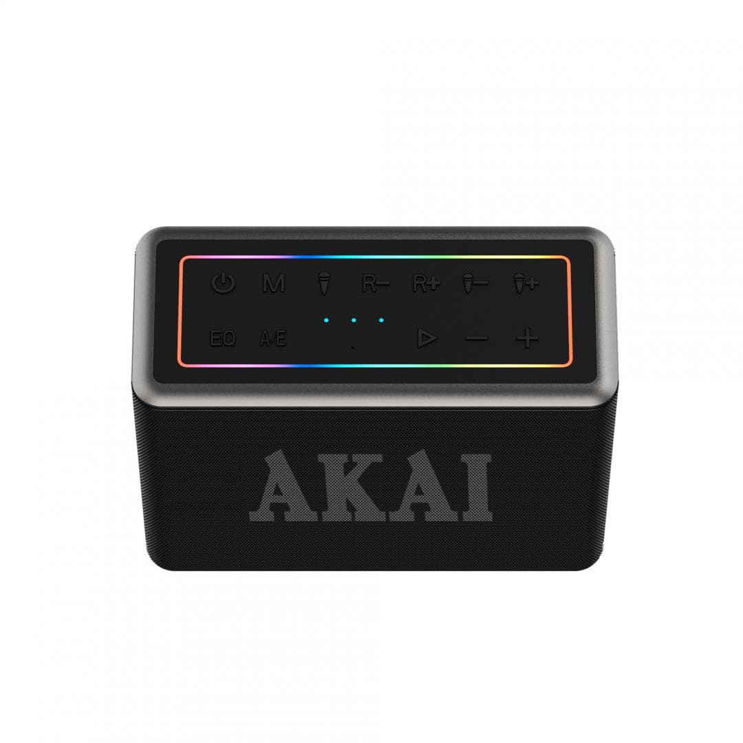 Boxa portabila Akai cu 2 micfrofoane wireless IPX6-80W