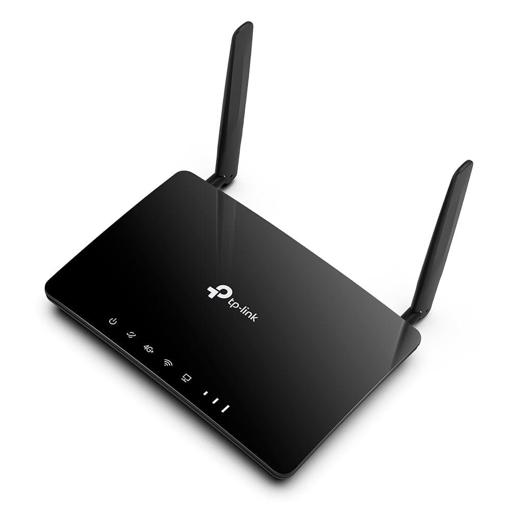 TP-LINK ROUTER 4G+ AC1200 Dual-Band CAT6 ARCHER MR500, interfata: 1× Porturi LAN/WAN 10/100/1000 Mbps, 3× Porturi LAN 10/100/1000 Mbps, 1× Slot Micro SIM, Dimensiuni: 202 × 141 × 33.6 mm, 2× Antene externe LTE detașabile, Standarde Wireless: IEEE 802.11a/n/ac 5 GHz, IEEE 802.11b/g/n 2.4 GHz, Rata de
