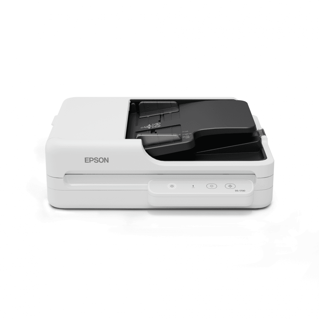 EPSON WorkForce DS-1730 DESKTOP A4 SCANNER, Tip Flatbed, Rezolutie 1.200 DPI x 1.200 DPI, ADF 600 DPI x 600 DPI, Formate hartie: A4 (21.0x29.7 cm), A5 (14.8x21.0 cm), A6 (10.5x14.8 cm), B5, B6, Letter, Letter Legal, Susra lumina: ReadyScan LED technology, Viteza scanare: Monochrome:30 pages/min -