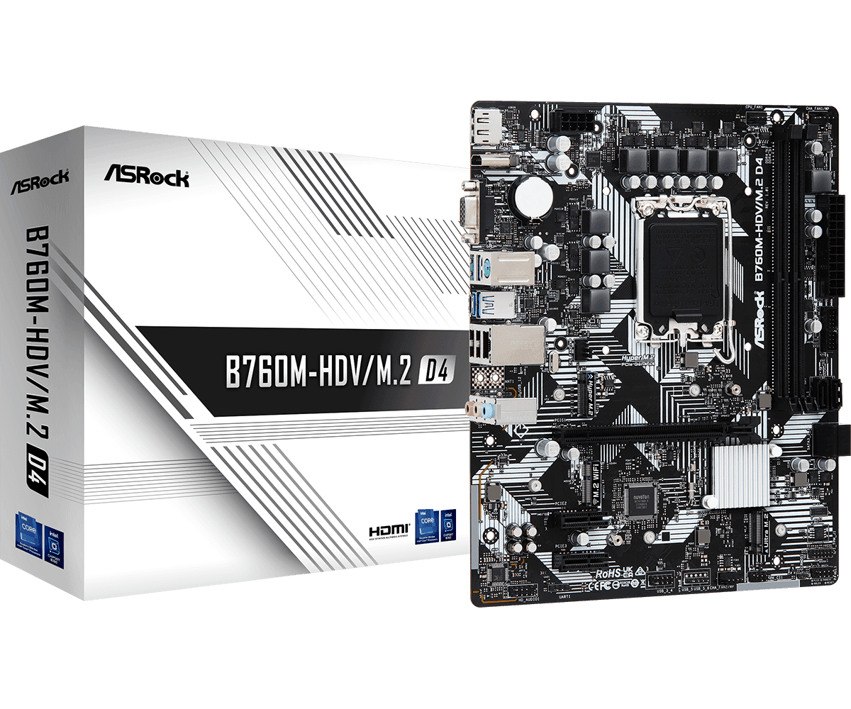 Placa de bază ASRock B760M-HDV/M.2 DDR4 LGA1700