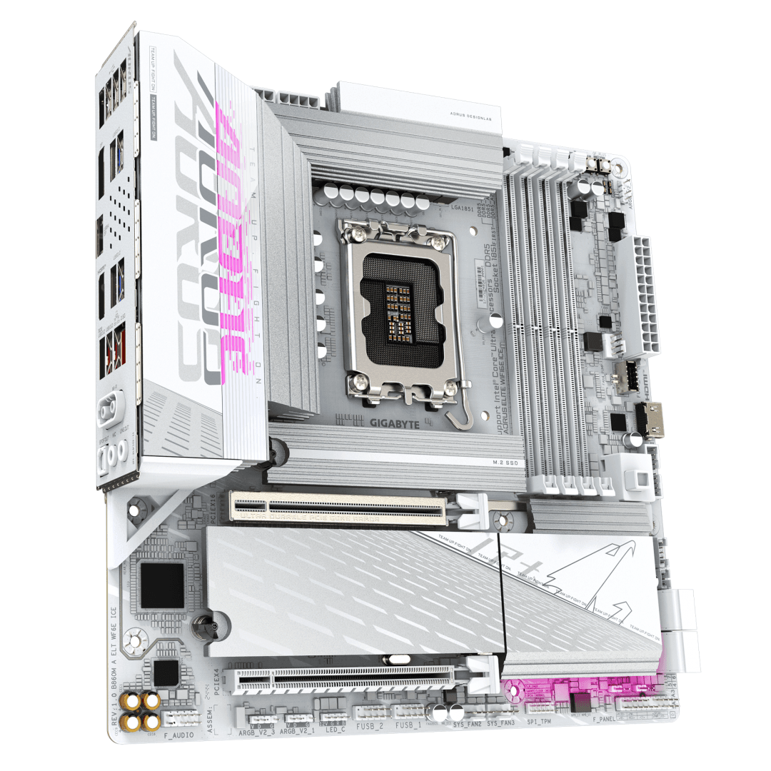 Placa de bază Gigabyte B860M AORUS ELITE WIFI6E ICE LGA1851