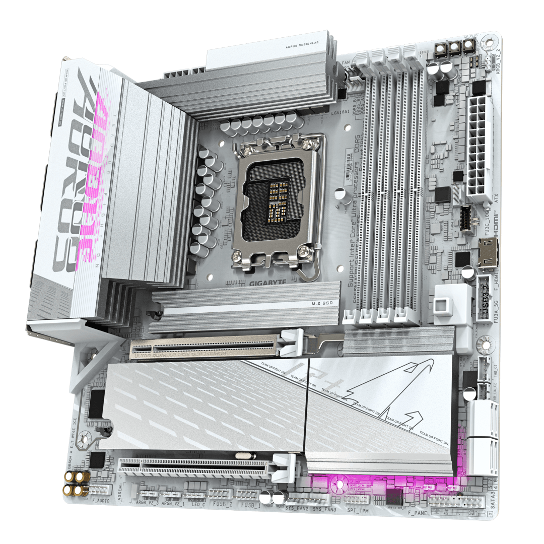 Placa de bază Gigabyte B860M AORUS ELITE WIFI6E ICE LGA1851