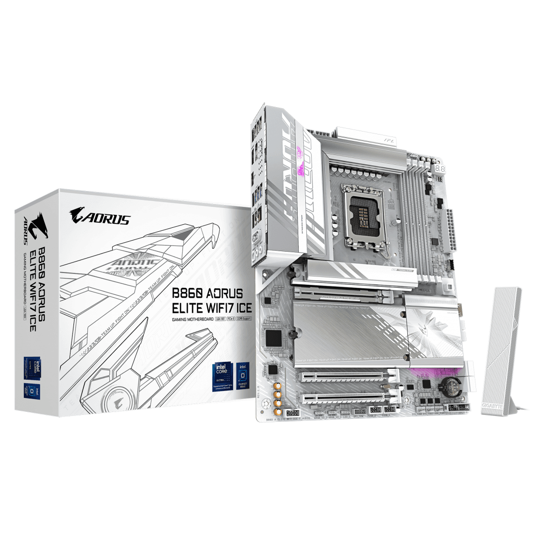 Placa de bază Gigabyte B860 AORUS ELITE WIFI7 ICE LGA1851