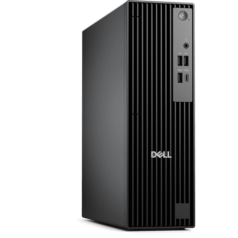 Dell Pro Slim Plus QCS1250, 180W PSU, EPEAT 2018 Registered (Silver), ENERGY STAR Qualified, Intel(R) Core(TM) i3-14100 (4 cores, up to 4.7GHz), Integrated Graphics, 8 GB: 1 x 8 GB, DDR5, up to 4800 MT/s, non-ECC, 512GB SSD, No Optical Drive, Internal Speaker, No Wireless LAN Card, Dell Optical