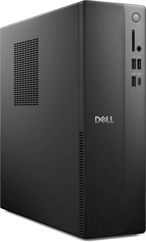 Dell Pro Slim Essential (QVS1260), desktop slim chassis, 180W PSU, ENERGY STAR Qualified, Intel Core Ultra 5 225 processor (20 MB cache, 10 cores, 10 threads, up to 4.9 GHz, 65W), Intel UHD Graphics, 8GB: 1 x 8 GB, DDR5, 5600 MT/s, 512GB M.2 PCIe NVMe SSD, No Media Card Reader, No PCIe add-in card