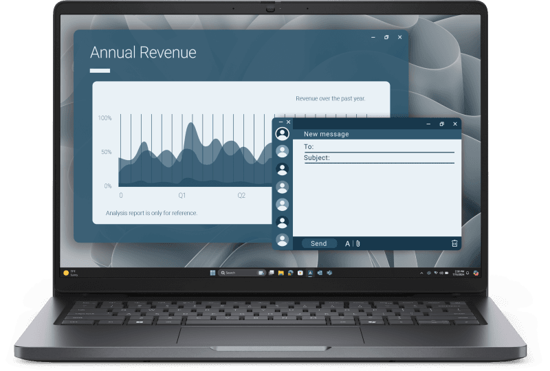 Laptop Business DELL Pro 14, cu procesor AMD Ryzen 5 220, 14'' IPS, 16 GB DDR5, 512 GB SSD, AMD Radeon 740M, Windows 11 Pro