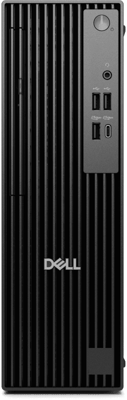 Dell Pro Slim QCS1255, 180W Bronze PSU, ENERGY STAR Qualified, EPEAT Silver with Climate+, AMD Ryzen(TM) 5 8600G (16 TOPS NPU, 6 cores, up to 5.0GHz), Integrated Graphics, 16 GB: 1 x 16 GB, DDR5, up to 4800 MT/s, non-ECC, 512GB SSD, Internal speaker, Internal WiFi Antenna, No Optical Drive, MediaTek