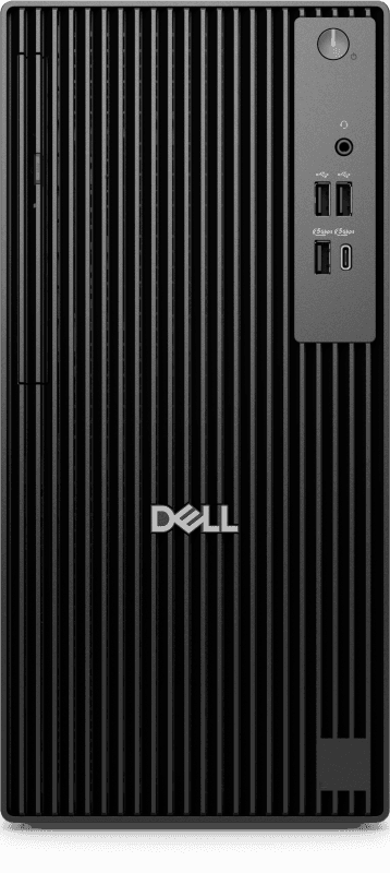 Dell Pro Tower (QCT1255), desktop tower chassis with TPM, 180W Bronze PSU, ENERGY STAR Qualified, EPEAT Silver with Climate+, AMD Ryzen 7 PRO 8700G processor (16 TOPS NPU, 8 cores, up to 5.1 GHz), Integrated Graphics, 16GB: 1 x 16 GB, DDR5, up to 4800 MT/s, non-ECC, 512GB SSD TLC, No Optical Drive