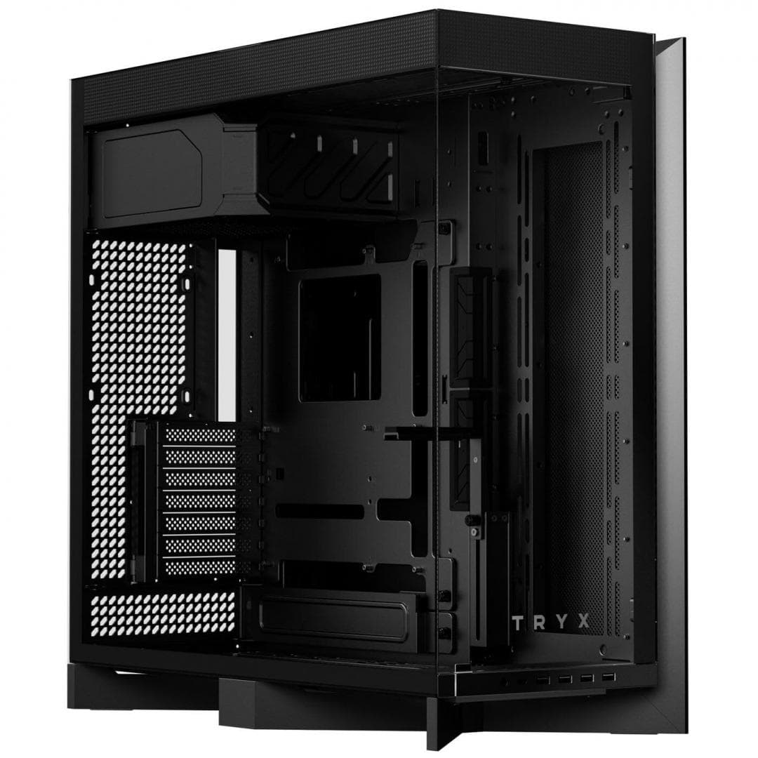 Carcasa TRYX LUCA L70 Mid Tower NEGRU, Tempered Glass, Sloturi Expansiune 7, Drive Bays: 2x 3,5" 9x2,5", Ventilatoare Suportate: 8 (spate: 1x120mm, sus: 2x120mm sau 2x140mm, lateral: 3x120mm sau 3x140mm, jos: 1x 120mm sau 1x140mm ), Format Placa De Baza Suportat: Mini-ITX, Micro-ATX, ATX, E-ATX