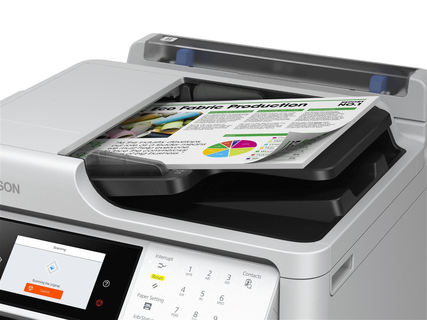 Multifunctional Epson mono Inkjet WF-M5899DWF ( Print, Copy, Scan, FAX), Dimensiune: A4, Viteza printare: 34ppm, Duplex, Rezolutie printare: 1.200 x 2.400 DPI, Scanner CIS, Scanare: 30Ipm, Rezolutie scanare: 1.200 DPI x 2.400 DPI, Scanare catre: Email, FTP, USB, Computer, Format scanare: BMP, JPEG