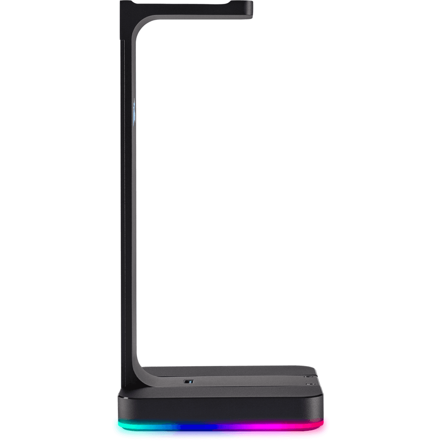 Headset stand 7.1 surround, negru 2x USB 3.1 tip A pentru incarcare si conectare dispozitive mobile. Placa audio integrata care ofera sunet surround oricarei perechi de casti stereo, compatibil cu CORSAIR iCUE