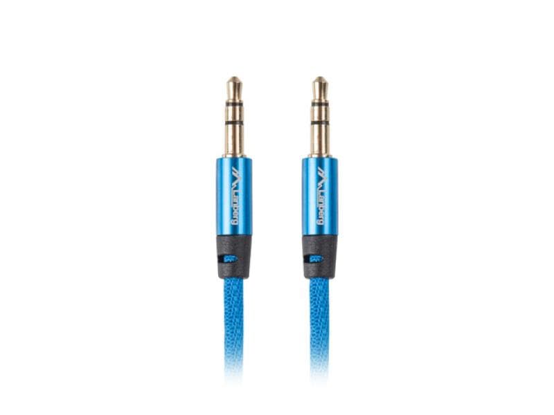 Cablu minijack 3,5 mm M/M 3 pini 1 m blu