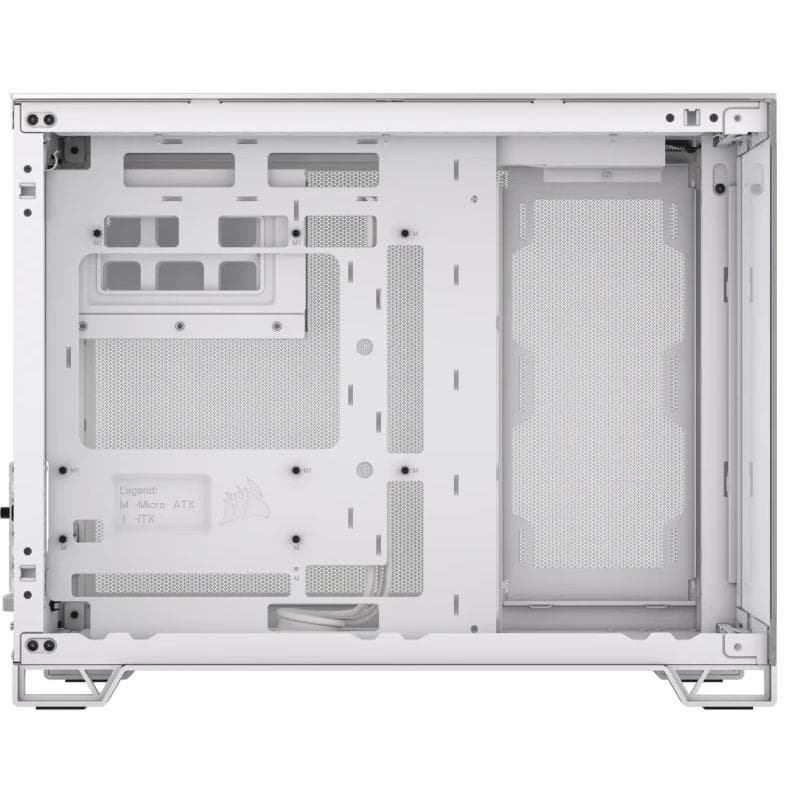 Carcasa CORSAIR 2500X Micro ATX Dual Chamber White/Satin Gray Aluminium
