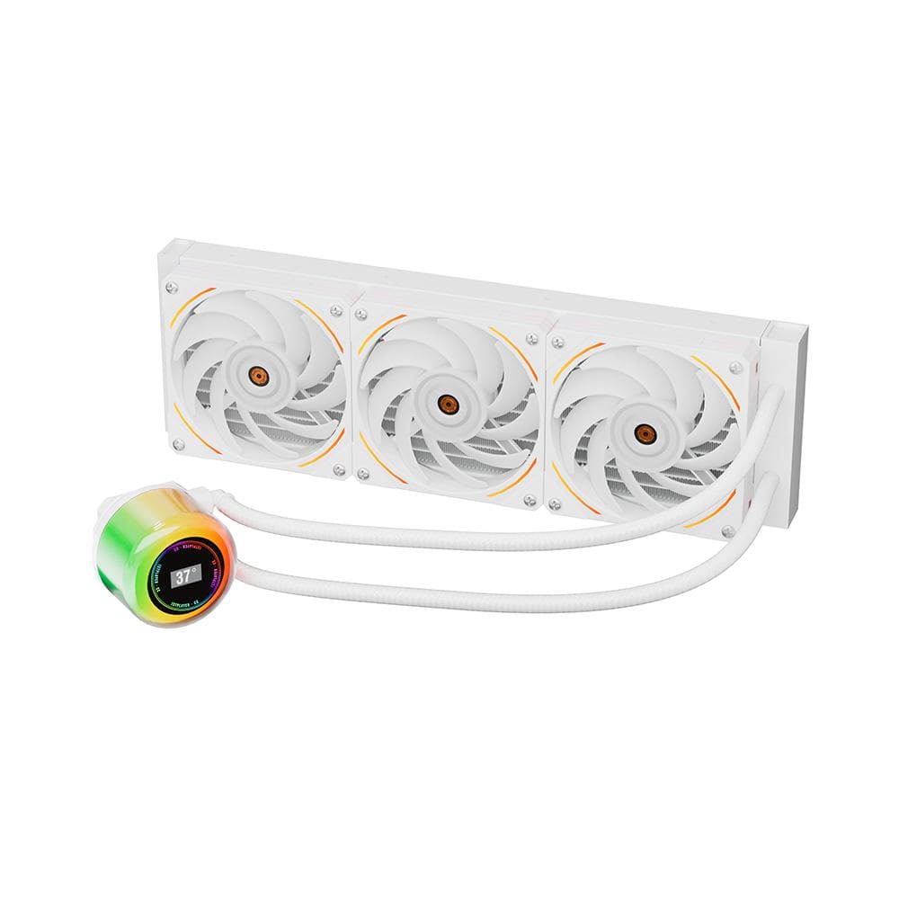 Cooler Procesor 1stPlayer CC-360-wh, display, aRGB, compatibil AMD/Intel, alb