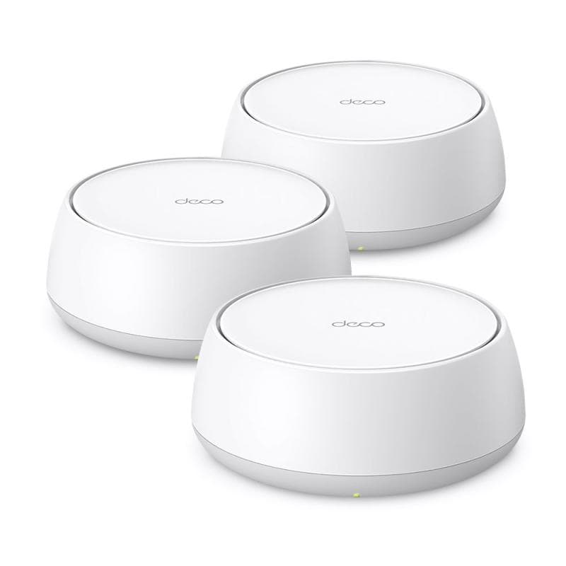 BE3600 Whole Home Mesh Wi-Fi 7 System SPEED: 688 Mbps at 2.4 GHz + 2882 Mbps at 5 GHz SPEC: Internal Antennas, 2 × 1 Gigabit Ports (WAN/LAN auto-sensing), 160MHz for 5 GHz, 4-Stream FEATURE: Deco App, Router/AP Mode, IPv6, IPTV, HomeShield (Parental Controls, Antivirus, QoS, Reports), AI Mesh
