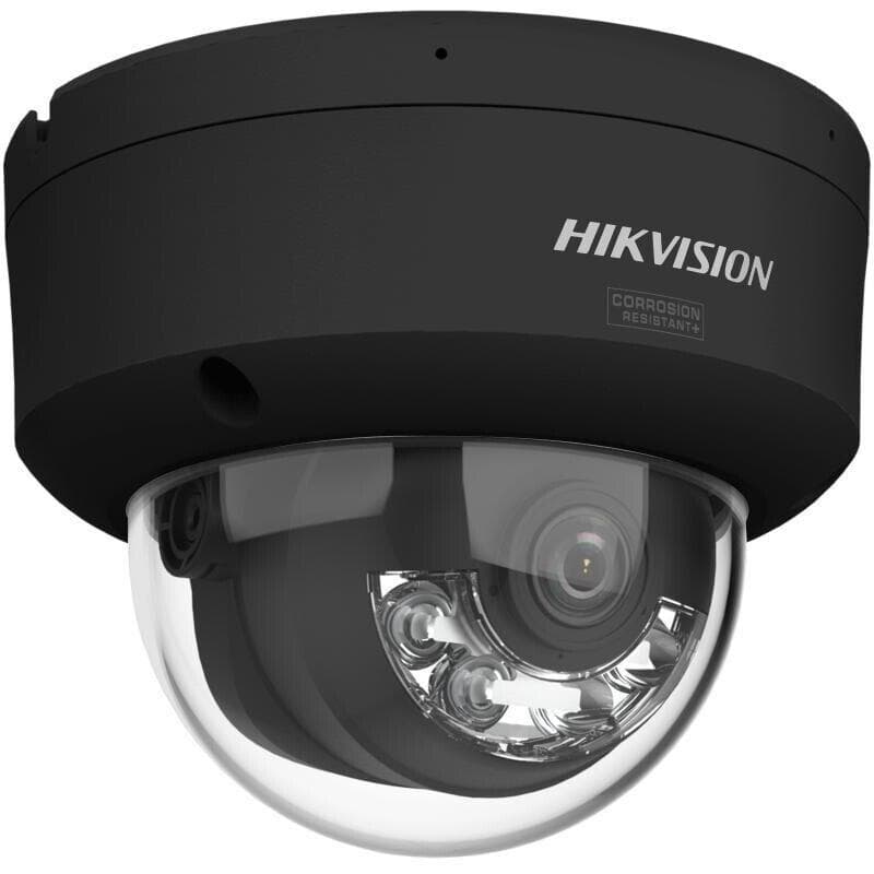 Camera de supraveghere IP Dome 6MP Smart Hybrid Light with ColorVu Hikvision DS-2CD2167G3-LIS2UY(2.8MM)/BK, lentila fixa 2.8mm, iluminare min: Color: 0.0005 Lux @ (F1.0, AGC ON),0 Lux cu IR 30m, microfon incorporat, interfata audio: 1/1, alarma: 1/1, slot card de memorie: microSD/microSDHC/microSDXC