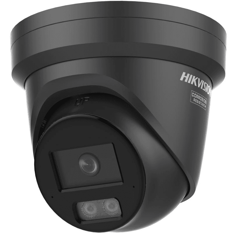 Camera de supraveghere IP Turret 4MP Hikvision DS-2CD2347G3- LI2UY(2.8MM)/BK, lentila fixa 2.8mm, iluminare min: Color: 0.0005 Lux @ (F1.0, AGC ON),0 Lux cu lumina alba: 40m, IR 30m, microfon incorporat, slot card de memorie: microSD/microSDHC/microSDXC maxim 512GB, alarma la evenimente: Motion