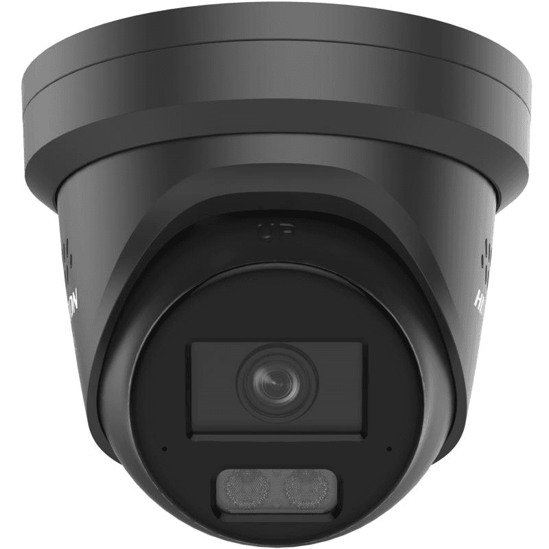 Camera de supraveghere IP Turret 8MP Smart Hybrid Light with ColorVu Hikvision DS-2CD2387G3-LIS2UY/SL(2.8MM)/BK, lentila fixa 2.8mm, iluminare min: Color: 0.0008 Lux @ (F1.0, AGC ON),0 Lux cu IR 30m, microfon incorporat, difuzor incorporat, interfata audio: 1/1, alarma: 1/1, slot card de memorie