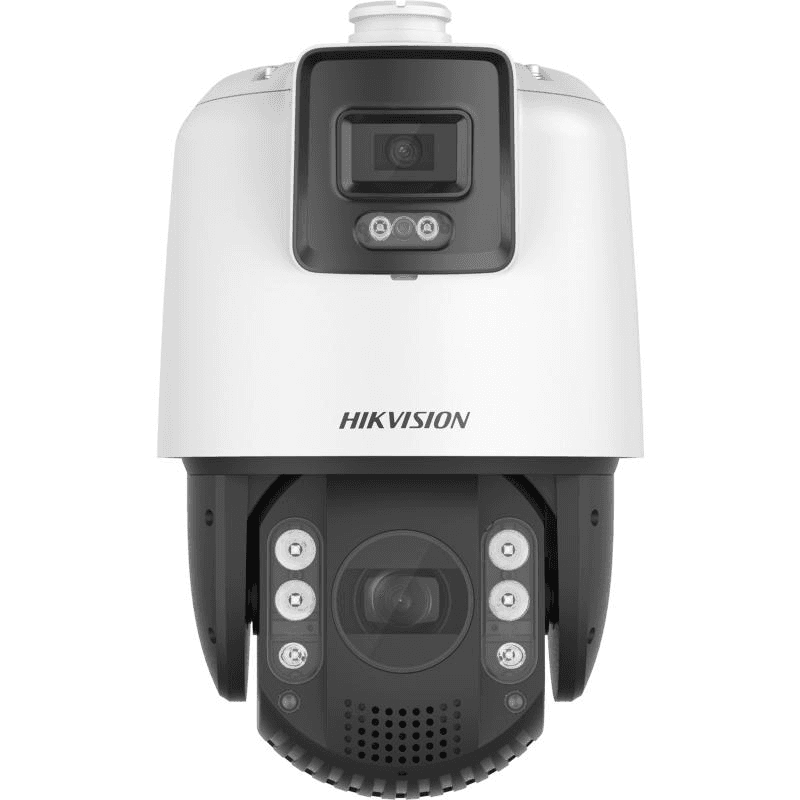 Camera de supraveghere IP Speed Dome 4MP Hikvision DS-2SE7C432MW- AEB(14F1)(P3), lentila fixa bullet: 4mm, lentila varifocala PTZ: 5.9 to 188.8 mm, 32 × optical,  [Bullet channel]: 0.0005 Lux @ (F1.0, AGC ON), 0 Lux cu lumina alba: 30m; [PTZ channel]: Color: 0.005 Lux @ (F1.5, AGC ON), B/W: 0.001