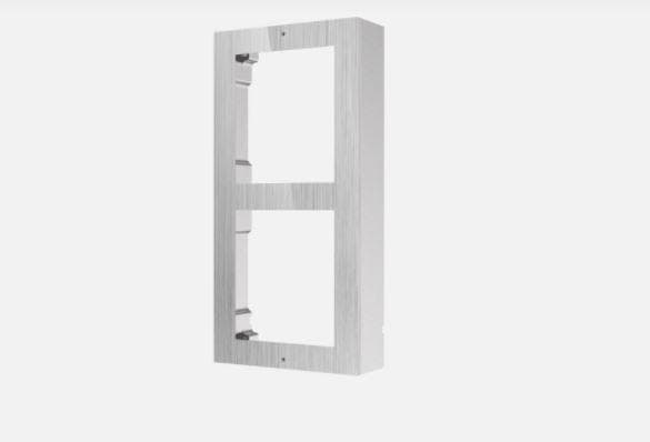 Panou frontal pentru 2 module de videointerfon modular Hikvision DS-KD- ACW2/S; permite conectarea a 2 module de interfon modular; montare aplicata; material otel inoxidabil; dimensiuni: 219mm x 107mm x 4mm;