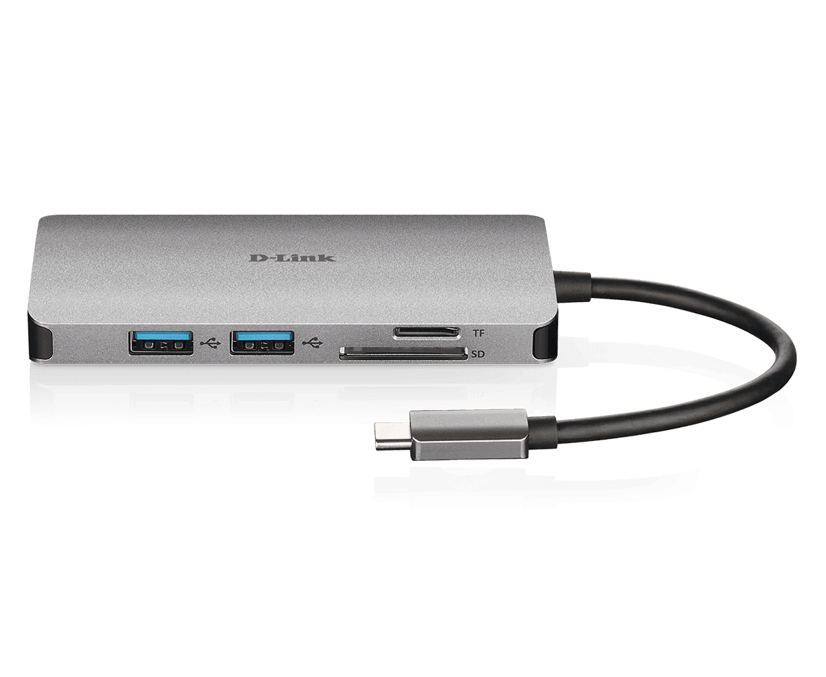 Hub USB DLINK DUB-M810, 8 porturi 3.0, gri