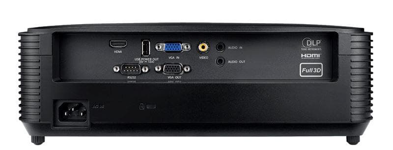 Videoproiector Optoma H190X, DLP WXGA 1280*800, 3.900 lumeni, 30.000:1, 16:10/ 4:3/ 16:9, dimensiune maxima imagine 7.61 m/ 300'', distanta maxima de proiectie 12m, lampa 6.000 ore/ 15.000 eco+, zoom 1.1x, HDMI 1.4a 3D support, VGA (YPbPr/RGB), Composite video, audio in/ out, VGA, USB-A power 1A