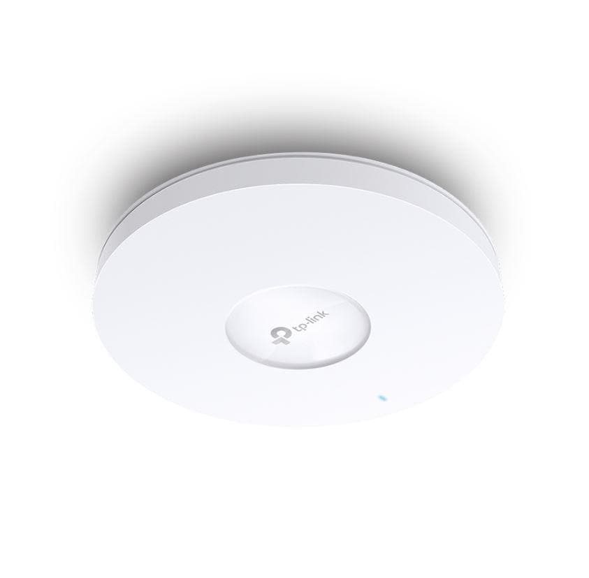"AX3000 Ceiling Mount Dual-Band Wi-Fi 6 Access Point PORT:1× Gigabit RJ45 Port SPEED:574Mbps at  2.4 GHz + 2402 Mbps at 5 GHz FEATURE: 802.3at POE and 12V DC, 2×Internal Antennas, 160MHz  Supported, MU-MIMO, Seamless Roaming, Band Steering, Beamforming, Load Balance, Airtime Fairness, Centralized