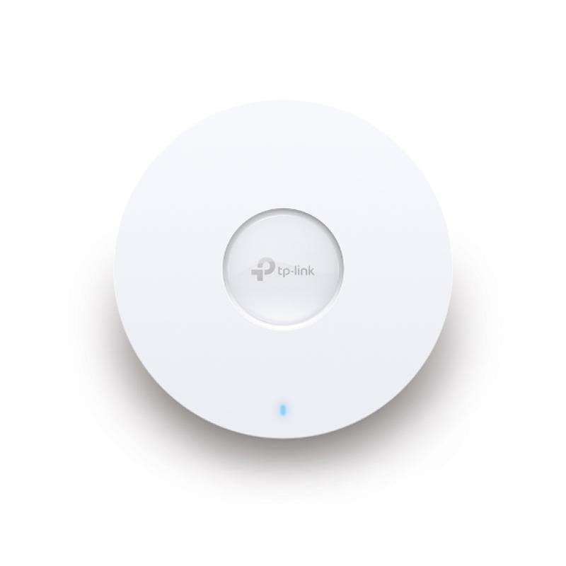 Omada  AX3000 Ceiling Mount Dual-Band Wi-Fi 6 Access Point PORT: 1×2.5G RJ45 Port SPEED:1148Mbps at  2.4 GHz + 4804 Mbps at 5 GHz FEATURE: 802.3at POE+ and 12V DC (Power Adapter is not included), 4 ×Internal Antennas, MU-MIMO, 160MHz Supported, Seamless Roaming, Band Steering, Beamforming, Load
