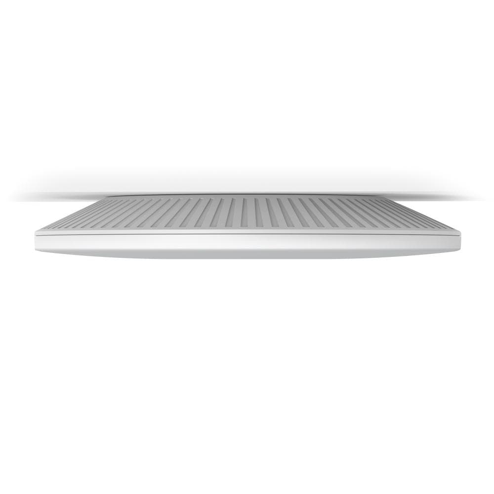 "Omada  AX6000 Ceiling Mount Dual-Band Wi-Fi 6 Access Point PORT: 1×2.5G RJ45 Port SPEED:1148Mbps at  2.4 GHz + 4804 Mbps at 5 GHz FEATURE: 802.3at POE+ and 12V DC (Power Adapter is not included), 4×Internal Antennas, MU-MIMO, 160MHz Supported, Seamless Roaming, Band Steering, Beamforming, Load