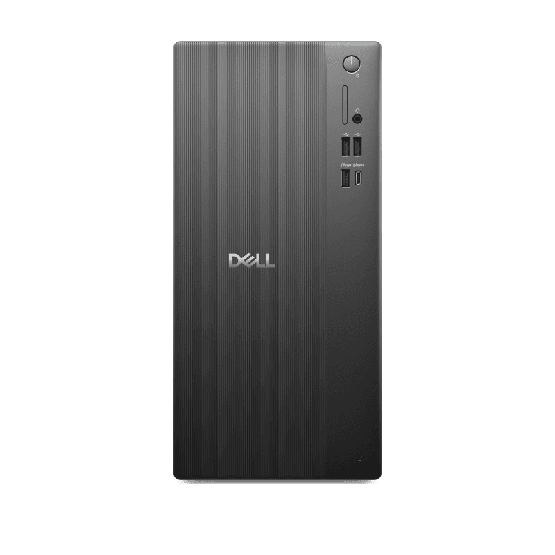 Desktop Dell Tower ECT1250, 180W Chassis, Intel(R) Core(TM) Ultra 7-265 processor (20 Cores, 30MB Total Cache, 2.4GHz), Intel(R) UHD Graphics, 16GB, 1x16GB, DDR5, 5600MT/s, 1TB M.2 PCIe NVMe Solid State Drive, No Optical Drive, 3.0 SD Card Reader, MediaTek Wi-Fi 6 MT7920, 2x2, 802.11ax, MU-MIMO