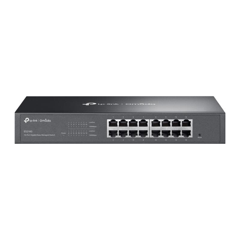 Omada 16-Port Gigabit Easy Managed Switch PORT: 16× Gigabit RJ45 Ports SPEC: 1U 13-inch Rack-mountable Steel Case FEATURE: Integration with Omada SDN Controller and Omada Cloud Essentials, Flow Control, Loopback Detection, Port Isolation, Port Mirroring, LAG, VLAN, IGMP Snooping, QoS, Storm Control