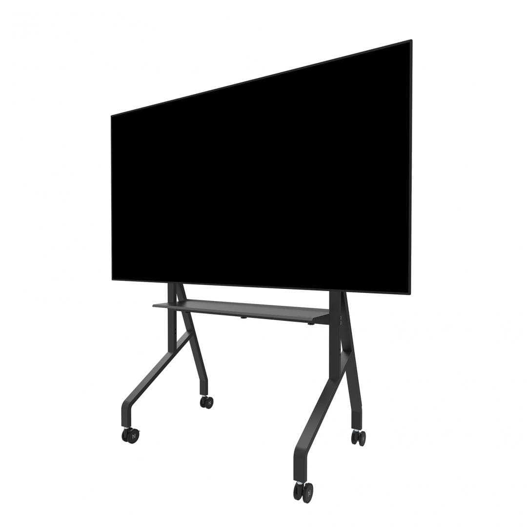 Stand mobil de podea Neomounts 55"-86" 76kg VESA 100x100 - 900x600 negru