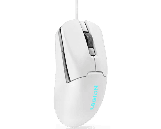Mouse gaming Lenovo Legion M300s, Iluminare RGB, 8k DPI, Sensor Pixart, Glacier White