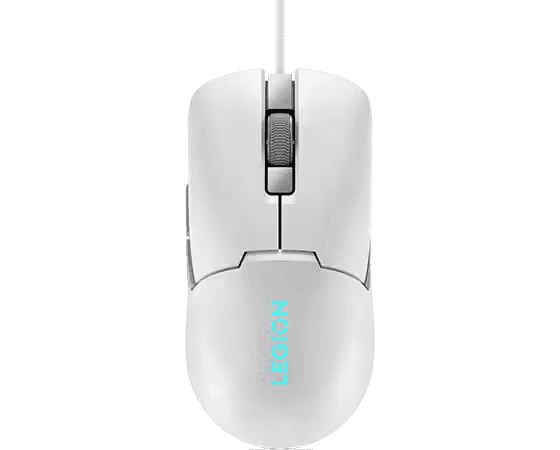 Mouse gaming Lenovo Legion M300s, Iluminare RGB, 8k DPI, Sensor Pixart, Glacier White
