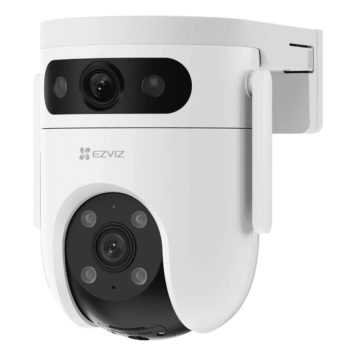 Camera de supraveghere EZVIZ H9C Dual WI-FI Rezolutie video: 2304 × 1296 Lentila fixa: 2.8mm Unghi de vizualizare: orizontal: 108°, vertical: 56°, diagonal 130° Distanta iluminator IR: 30 m Compresie video: H.265 / H.264 Detectarea formei umane alimentate de AI / detectarea formelor alimentate de AI