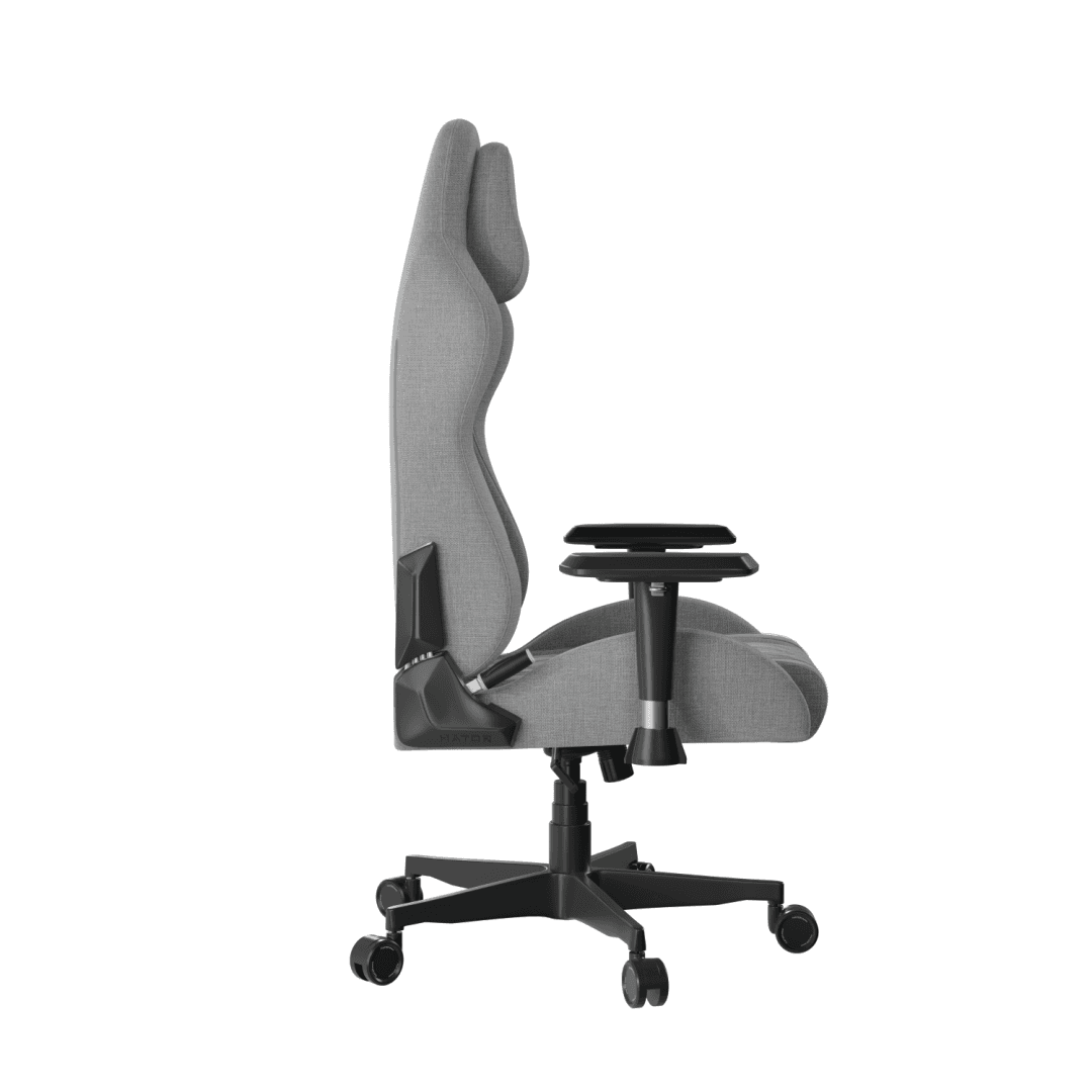 Scaun gaming Hator Darkside 3M Fabric, material cadru: Oțel, Țesătură CloudTouch™, piston cu gaz: Certificat SGS Clasa 4, cotiere: Ergonomice, 2D, bază cu 5 brațe ranforsate, realizată din PU armat, material de bază: spumă cu densitate mare InfuseFoam, dimensiune roți: 65 mm, material roți