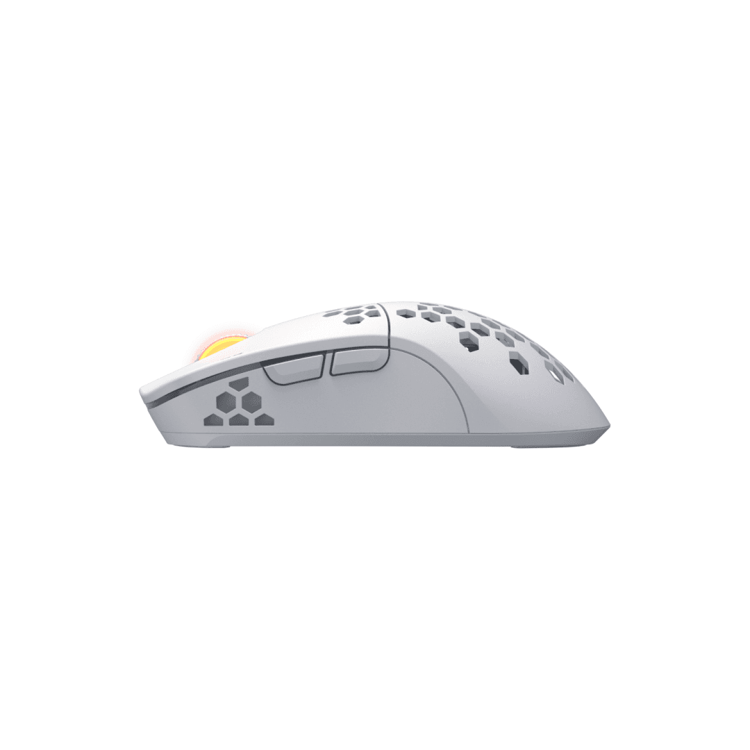 Mouse wireless Hator Stellar Pro, conectivitate 2.4GHz, bluetooth si USB, polling rate pana la 1000Hz, capacitate baterie 300mAh, durata de viata baterie in modul wireless pana la 18H (iluminare pornita), pana la 42 de ore (iluminare oprita), timp incarcare 2 ore, tip senzor Optical PixArt 3395