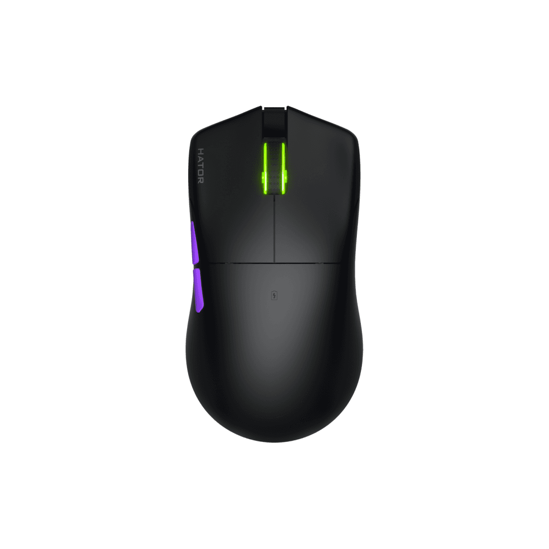 Mouse gaming wireless Hator Pulsar 3 ULTRA 8K+4K, polling rate pana la 8000Hz, senzor Optical PixArt PAW 3950, rezolutie maxima 30000 DPI, switch HATOR® Optical 100M, side switch Kailh 3M, durata de viata baterie in wireless mode pana la 180 de ore, negru