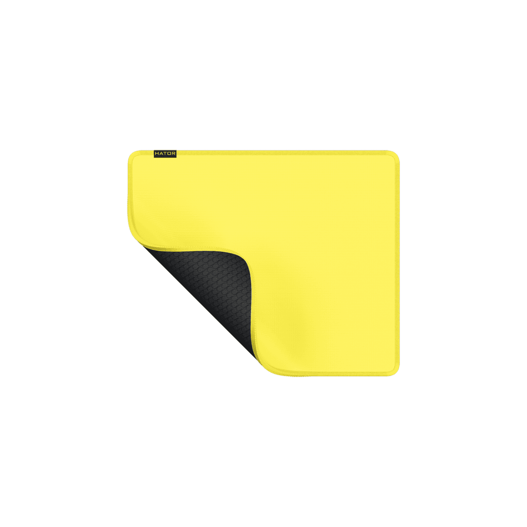 Mousepad Hator Tonn Evo M, material cauciuc, dimensiuni 360 х 300 х 4 mm, galben