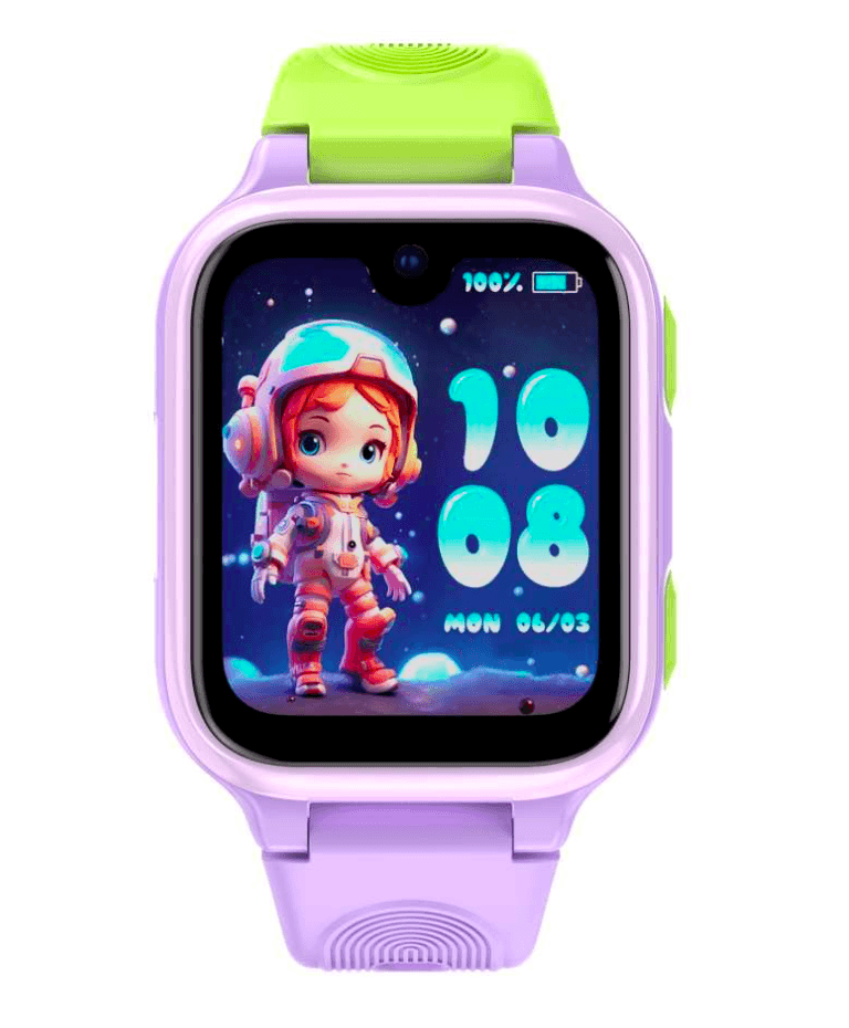 LAGENIO pentru copii K9 , Premium 4G cu Functie Telefon & AI, Slim, Localizare GPS, Control Parental, Buton SOS, Mov